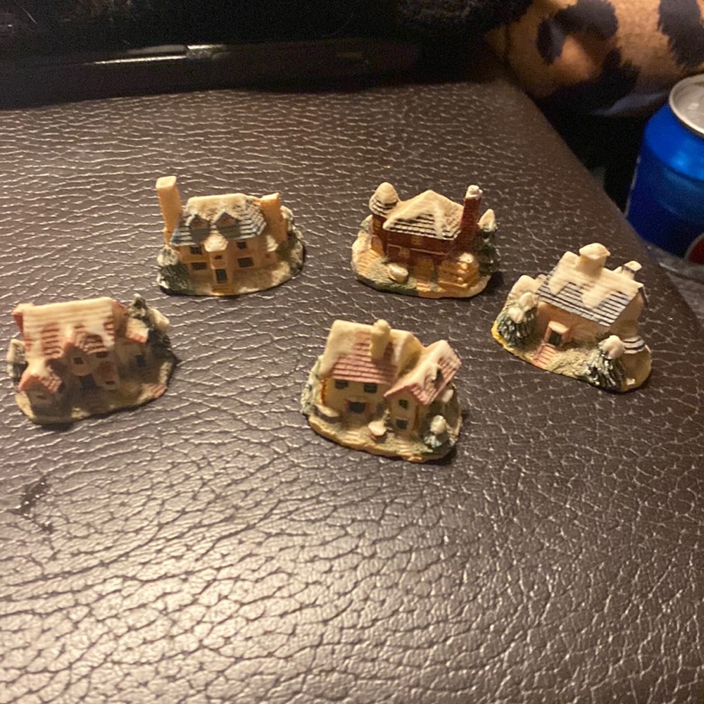 5 piece Collectible miniature country houses.